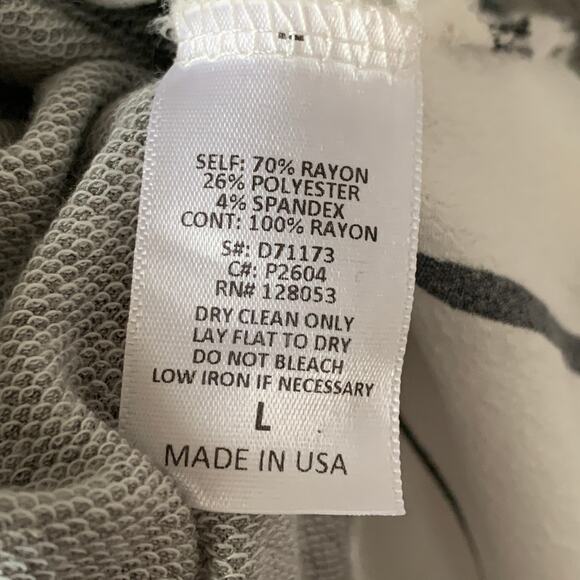 Potter's Pot Gray and White Striped Tank Top Hi Low Hem Size Large - Picture 8 of 10